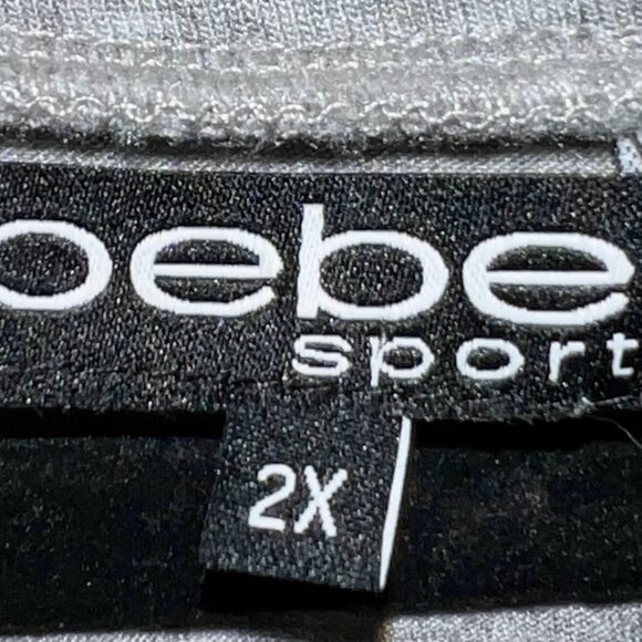 Bebe Graphic Sport Glitter Strip T-Shirt Size 2X - Picture 3 of 4